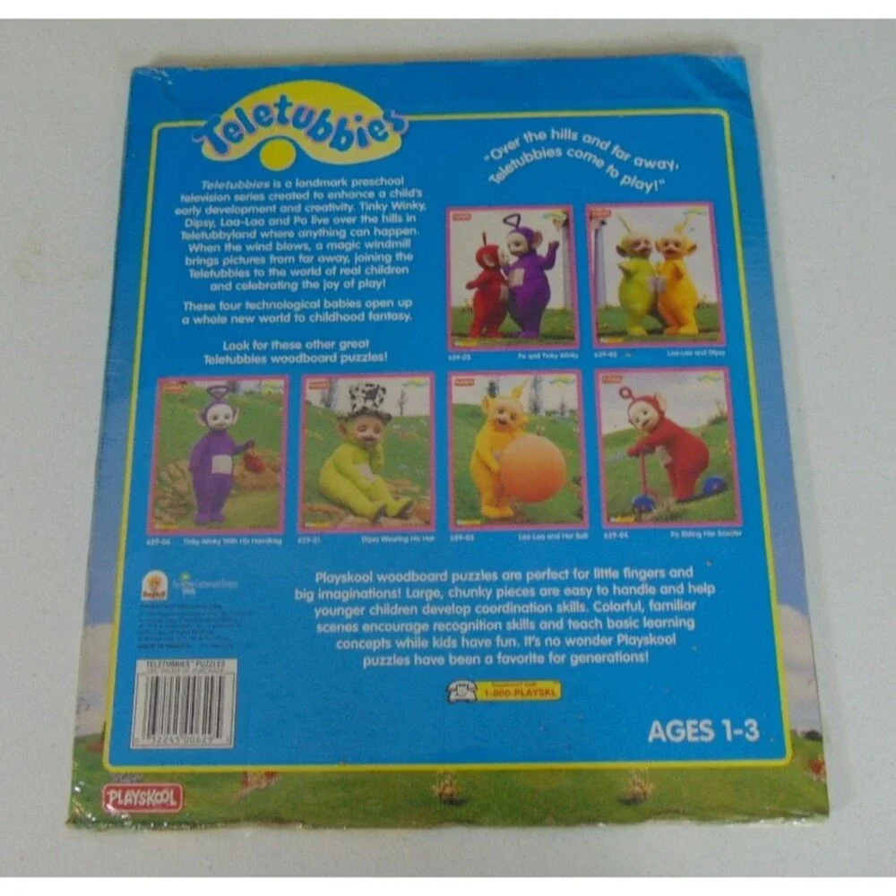 Playskool Teletubbies Wooden Puzzle 629‑04 • Dipsy • 4‑Piece Vintage 1998